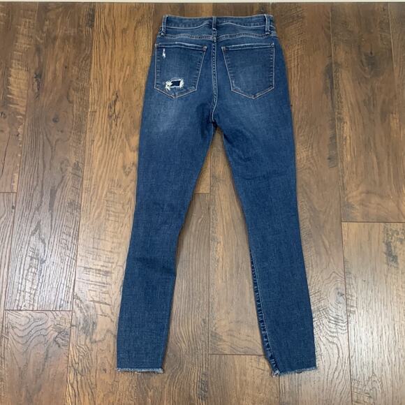 Abercrombie & Fitch Curve Love High Rise Super Skinny Ankle Distressed Jeans - Picture 4 of 4